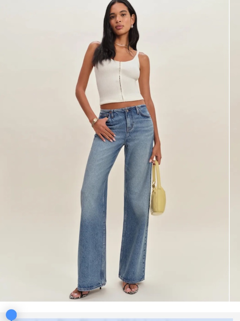 Wide Leg Blue Women’s Jeans Cary Low Rise Slouchy Wide Leg Jeans